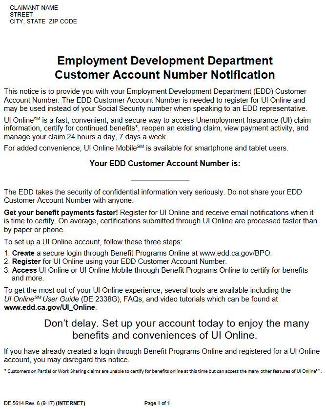 SWA Job Order California: What is an EDD Number?